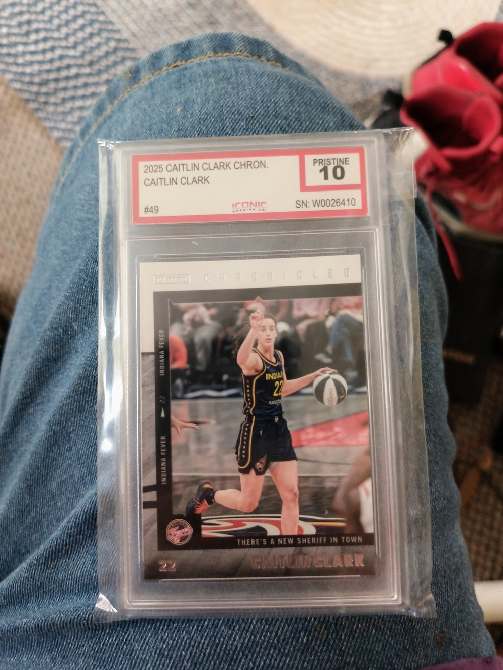 2025 Caitlin Clark Chron. Graded Basketball Card - Pristine 10 Indian Fever